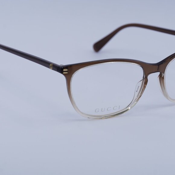 Gucci GG0549O 009 Eyeglasses Brown Gradient 54mm Square Frame - Picture 5 of 9